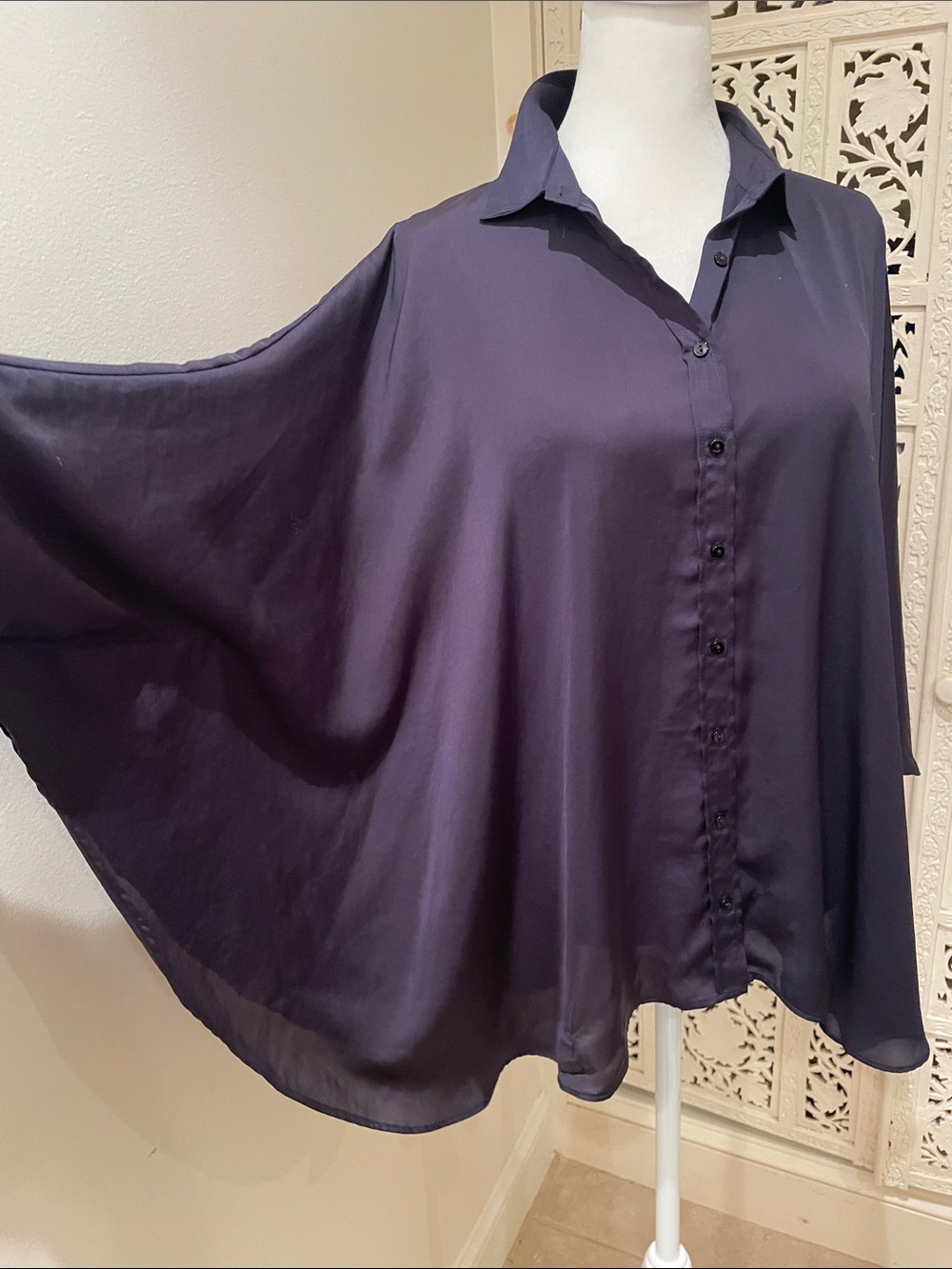 Zara black Button-Down Blouse